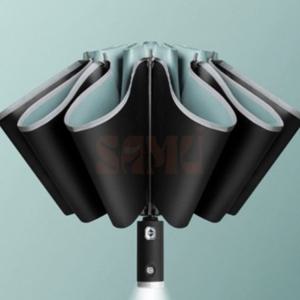 반대로접는 LED 자동 양우산 민트 특이한우산 접이식7단우산