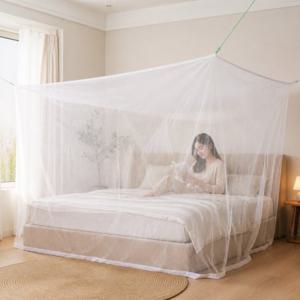 화이트 사각 모기장 대형 6-7인용 솔표 국산 침대장