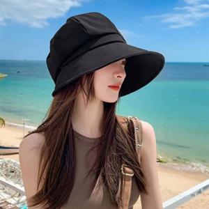 와이드챙 팔각모 여성 햇빛차단 버킷햇 모자 3색 햇빛차단모자 와이드챙모자 여성패션잡화 여름모자