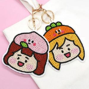 DIY 당근친구들 세트 만들기 키트 보석십자수 핑크풋
