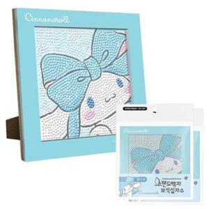 비즈 DIY 시나모롤 보석십자수 데코 2P 액자형 스탠드