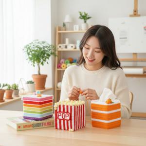 수공예 코바늘 티슈커버 만들기 DIY 티슈 케이스