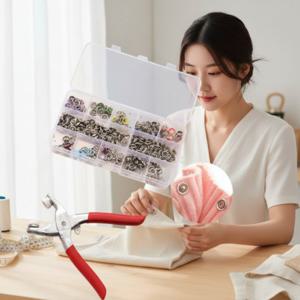 컬러 스냅 버튼 부자재 똑딱이 단추 펀치 달기 도구