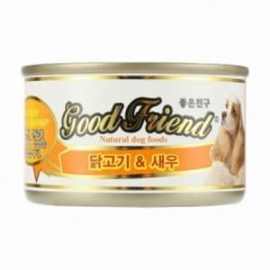 굿프랜드 닭고기&새우캔 100g 24개