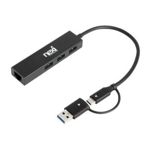 멀티허브 USB 3.0 RJ45 3포트 C타입 충전 랜선 노트북 무선 키보드 마우스