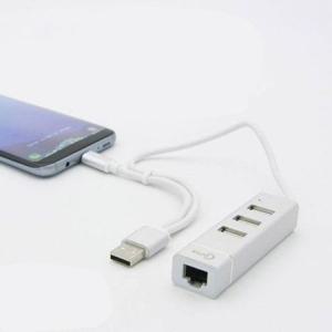 C타입 USB 공유기 멀티탭 랜포트 USB 허브 3포트