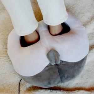 시바견 궁둥이 USB 발열 쿠션 발난로 손난로 베이지