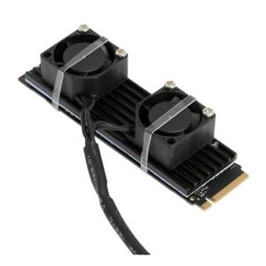 NVMe M2 SSD 방열판 듀얼팬 쿨러 블랙 저소음 컴퓨터 PC 데스크탑 전원 공급용 4핀 커넥터