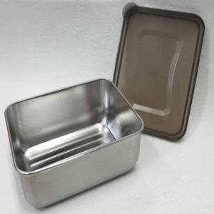 사각 스텐냉동용기 1320ml 식품용기 냉동밀폐용기 밥보관용기 냉동실정리용기