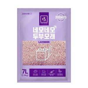 브리더랩 네모네모 두부모래 가는입자 라벤더 7L X 6개