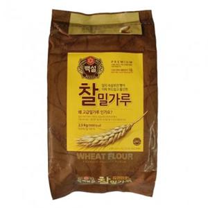 푸드) CJ백설 찰밀가루 2.5kg(6ea)(1box)