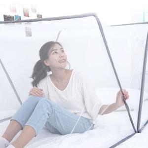 폴딩 모기장 침대-더블 1초 접이식 사각 원터치