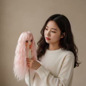 솜인형 가발 꾸미기 재료 인형 헤어스타일 연출 긴 머리 만들기