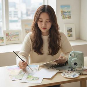 수채화 물감 색칠하기 DIY 컬러링 아트