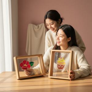독특한 유리 공예 체험 글라스 아트 드로잉 액자 만들기