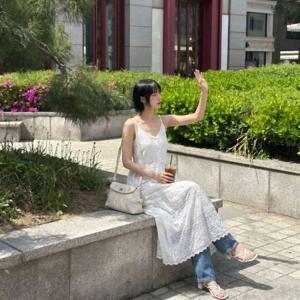 뷔스티에 레이스 끈 롱 원피스 JSD-1008709
