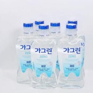 가그린 제로 구강청결제 750ml x 6개+100ml