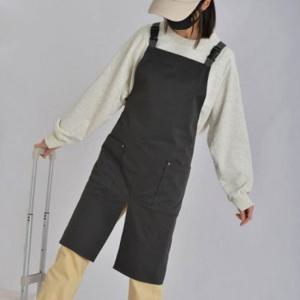 방수 그레이 바리스타 남여공용 앞치마 카페 에이프런 주방 빅사이즈 앞트임 어린이집 미용실