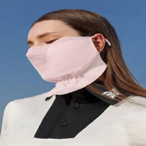 3컬러 알찬 UV차단 골프 쉬폰 메쉬 프릴 스포츠마스크