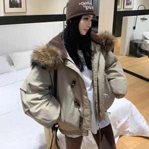 G126960 [퍼탈부착] 후드퍼 빵빵패딩 떡볶이단추 숏패딩점퍼
