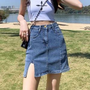 청치마 데님 스커트 봄 가을 여름 속바지 캐주얼