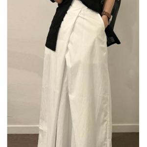 여성 사선랩 롱치마 스커트 치마 LD0254