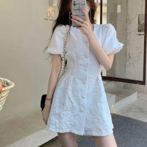 미니 원피스 플로아 호캉스 데일리 모임 브이넥 호텔호 여행 오피스 스커트 상견례 드레스