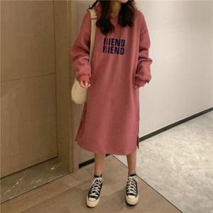 기모 후드 롱원피스 맨투맨 등원룩 코디 데이트룩 도톰한 겨울 30대 40대 20대