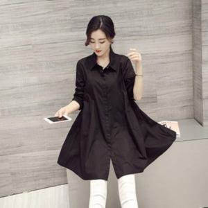 롱셔츠 A라인 롱남방 남방 셔츠 올데이오버핏 블라우스