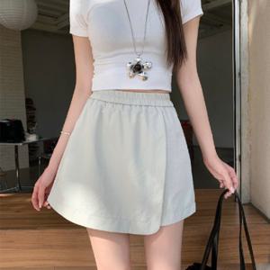 여성 캐주얼 랩스커트 밴딩 치마 반바지