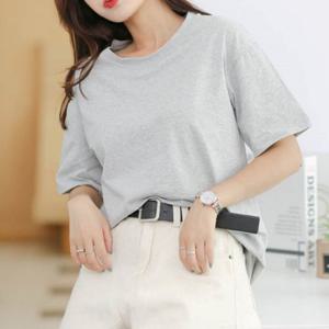 반팔티 캡내장 노브라 여성 노브라티셔츠 여성브라티 베이직 캡내장티셔츠