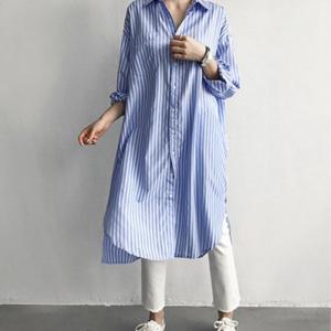 스트라이프셔츠 롱 줄무늬 오버핏 스트라이프남방 롱남방 줄무늬남방 오버핏남방 롱스트라이프셔츠