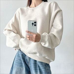 스 셔츠 3색 데일리 맨투맨 긴팔 상의 여성 무지 오버핏 편한