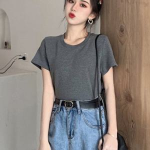 브이넥반팔티 반팔티여성 여성박스티 디자인 데일리 슬림핏 여자티셔츠 라인