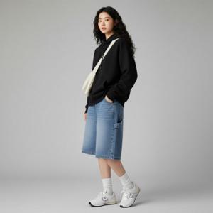 여성슬랙스 여성밴딩바지 7부 여성바지 버뮤다 데님 여성편한바지 여자팬츠