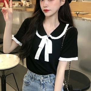 카라 데이트 크롭티 스트라이프 민소매 면티 외출 스퀘어넥티 스트라이프티