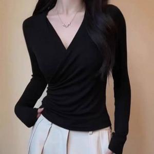 티셔츠 슬림 따뜻한 RNR-0147 웜 셔링블라우스 기모 크로스티