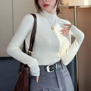 긴팔 슬림핏긴팔 크롭티 빅사이즈 여성 긴팔티 데일리긴팔티 레이어드티