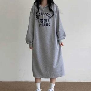 겨울원피스 후드롱원피스 미니원피스 셔츠원피스 체형커버 밑단트임