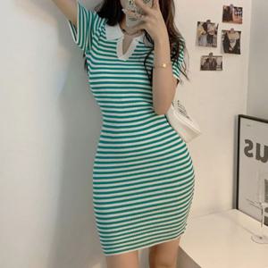 미니원피스 플리츠원피스 휴양지원피스 카라원피스 반팔 카라 데님원피스
