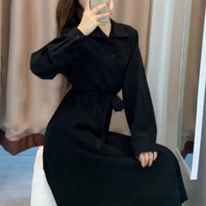 슬립 원피스 아나운서 롱 카라넥 데일리 브라이덜샤워 가을미니 결혼식