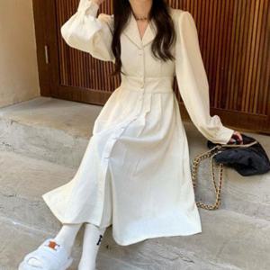 뒷밴딩 데일리원피스 상견례원피스 하객룩원피스 슬립원피스 아나운서원피스