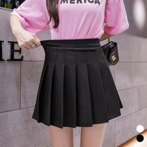 여성플레어 골프 여성미니 여성 밴딩 플리츠 치마 여성패션 여성기본 주름