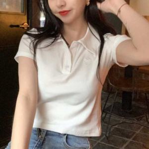 심플 반팔티 루즈핏티셔츠 포인트 운동티셔츠 하트자수 여성긴팔티 크롭