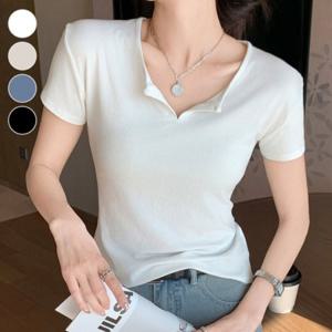 시원한티셔츠 쇄골보이는 쿨링반팔티셔츠 여름티 쿨링티셔츠 여성티셔츠