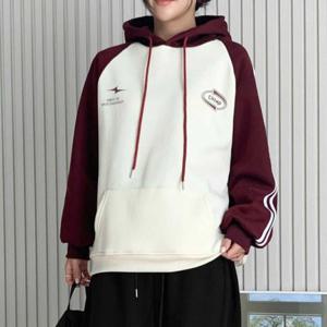 학생 여성면티 기모 여자롱티셔츠 배색 긴팔크롭티 시스루티셔츠 박스티 오버