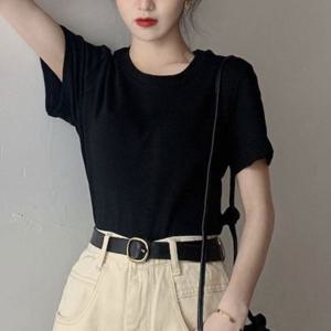홀터넥나시 오버핏티셔츠 박스티 무지 여름맨투맨 슬림핏 여성여름티셔츠 여성