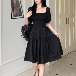 캉캉원피스 플레어 오프숄더 미디 반팔 캉캉 여성원피스 오프숄더원피스