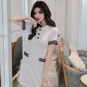 쉬폰원피스 플라워원피스 봄원피스 반팔 원피스 하객룩 단추 DS-AL698