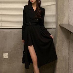 원피스 벨트 모던 패션원피스 롱원피스 자켓 심플원피스 여자원피스